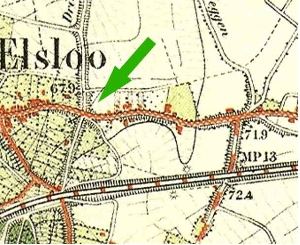 Elsloo kruispunt HeiligHart 1925