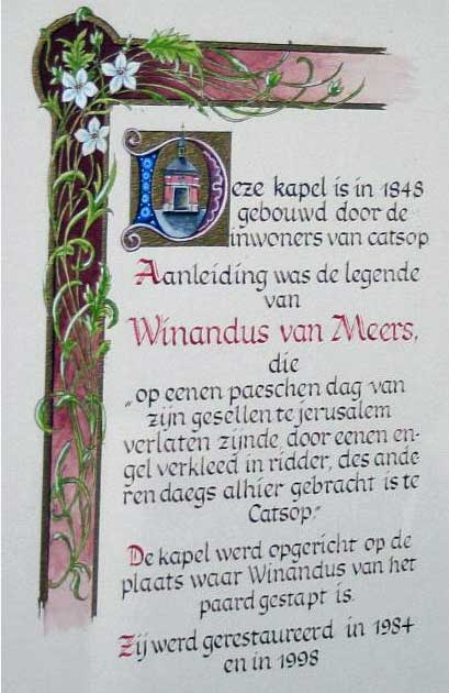 Winanduskapel opschrift