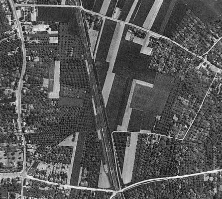 Het hele “Mergelakker in 1950. Nu geheel dichtgebouwd.